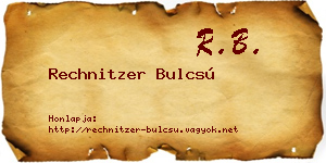 Rechnitzer Bulcsú névjegykártya